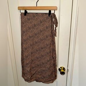 Cheetah print wrap skirt